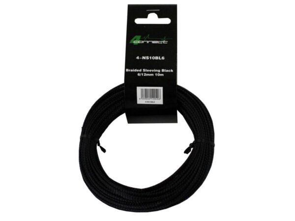 4 Connect melns neilona apvalks 6/12mm 10m